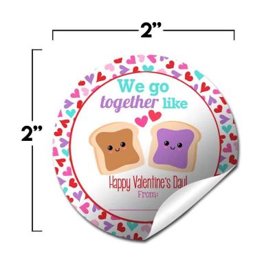 AmandaCreation Peanut Butter Valentine Envelope Seals 40pc. Image 1
