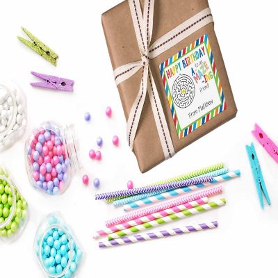 AmandaCreation Personalized A-Maze-ing Gift Tag Stickers 24pc. Image 2