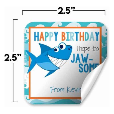AmandaCreation Personalized JAW-Some Gift Tag Stickers 24pc. Image 2