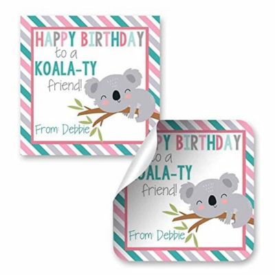 AmandaCreation Personalized Koala Gift Tag 24pc. Image 1