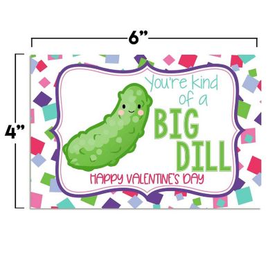AmandaCreation Pickle Valentine Greeting Card 2pc. Image 2