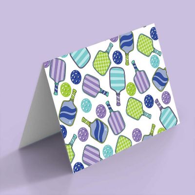 AmandaCreation Pickleball Themed Blank Folded Greeting Card 2pc. Image 3