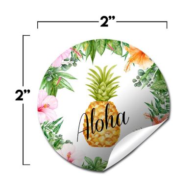 AmandaCreation Pineapple Aloha Envelope Seals 40pc. Image 1