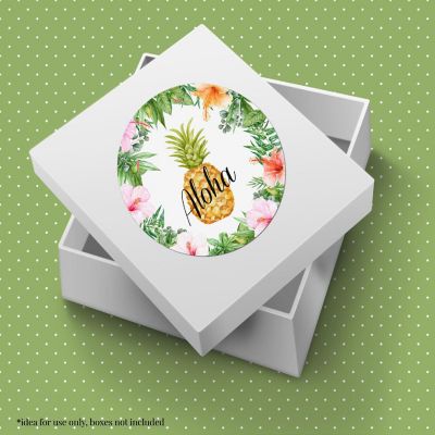 AmandaCreation Pineapple Aloha Envelope Seals 40pc. Image 3