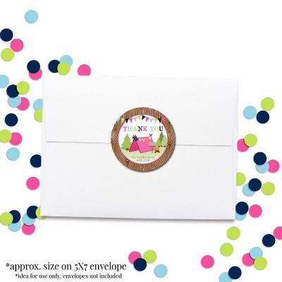 AmandaCreation Pink Camping Envelope Seals 40pc. Image 2