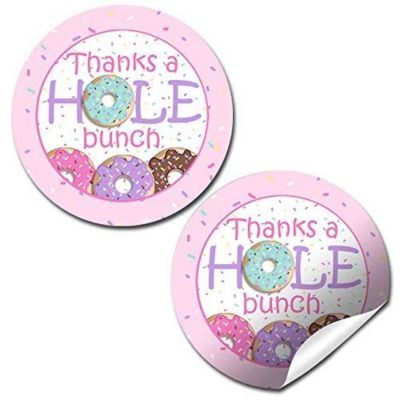 AmandaCreation Pink Donut Envelope Seals 40pc. Image 1