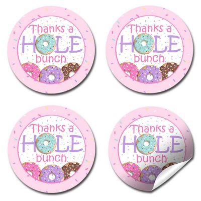 AmandaCreation Pink Donut Envelope Seals 40pc. Image 2