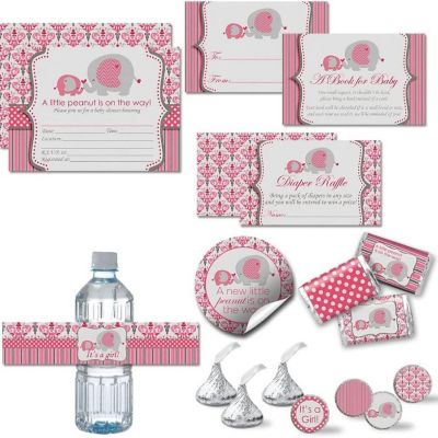 AmandaCreation Pink Elephant Party Bundle 381pc. Image 1