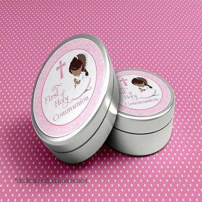 AmandaCreation Pink First Holy Communion Envelope Seals 40pc Image 2