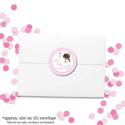 AmandaCreation Pink First Holy Communion Envelope Seals 40pc Image 3