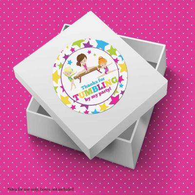 AmandaCreation Pink Gymnastics Envelope Seals 40pc. Image 1