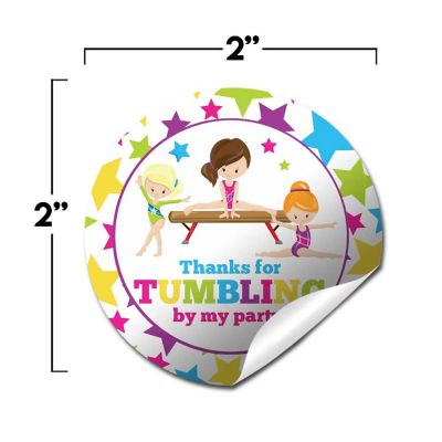 AmandaCreation Pink Gymnastics Envelope Seals 40pc. Image 3