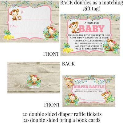 AmandaCreation Pink Jungle Monkeys Party Bundle 381pc. Image 2