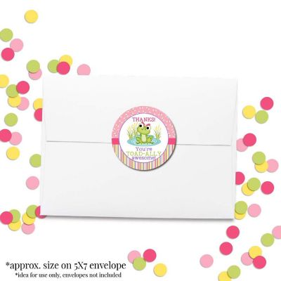 AmandaCreation Pink Little Frog Envelope Seals 40pc. Image 3