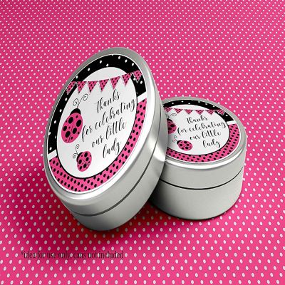 AmandaCreation Pink Lucky Ladybug Envelope Seals 40pc. Image 2