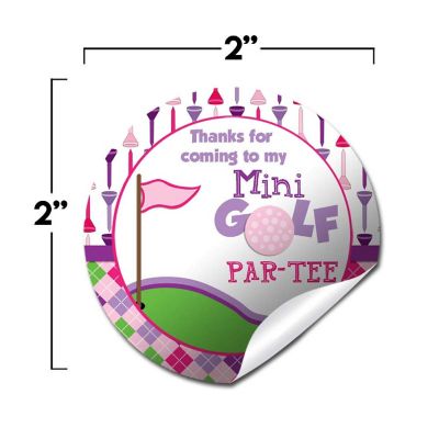 AmandaCreation Pink Mini Golf Envelope Seals 40pc. Image 1