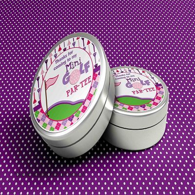 AmandaCreation Pink Mini Golf Envelope Seals 40pc. Image 2
