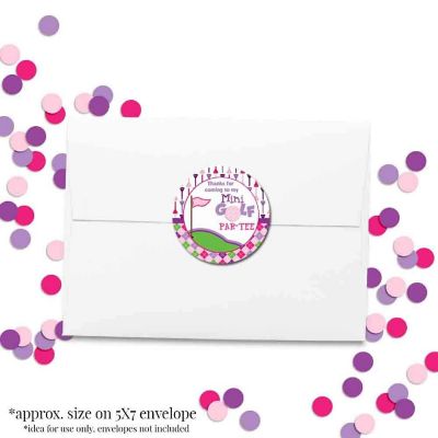 AmandaCreation Pink Mini Golf Envelope Seals 40pc. Image 3