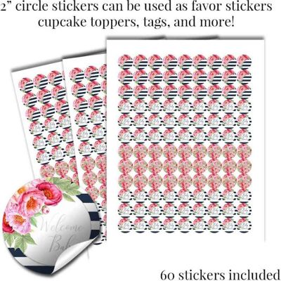 AmandaCreation Pink Peony and Navy Sticker Bundle 429pc. Image 2