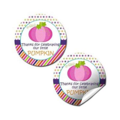 AmandaCreation Pink Pumpkin Envelope Seals 40pc. Image 1