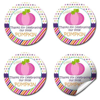 AmandaCreation Pink Pumpkin Envelope Seals 40pc. Image 2