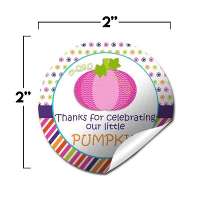 AmandaCreation Pink Pumpkin Envelope Seals 40pc. Image 3
