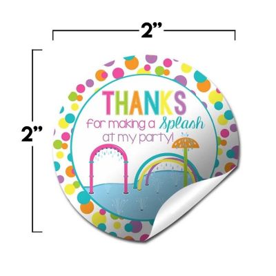 AmandaCreation Pink Splash Pad Envelope Seals 40pc. Image 3