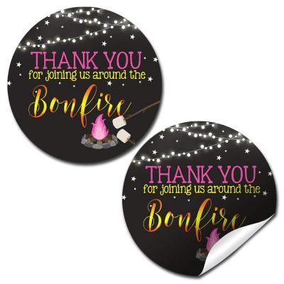 AmandaCreation Pink Under The Stars Envelope Seals 40pc. Image 1