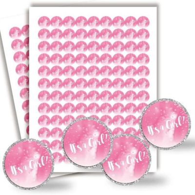 AmandaCreation Pink Watercolor Kiss Stickers 324pc. Image 1