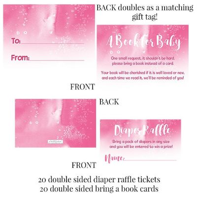 AmandaCreation Pink Watercolor Party Bundle 381pc. Image 2