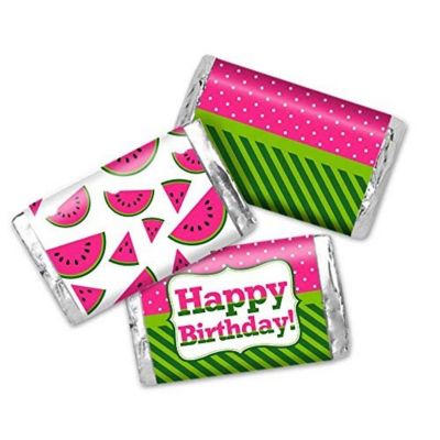 AmandaCreation Pink Watermelon Mini Candybar Wrappers 45pcs. Image 1