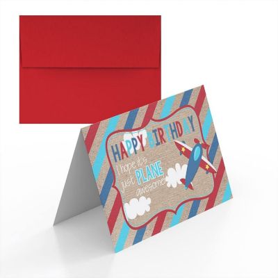 AmandaCreation Plane Awesome Greeting Card 2pc. Image 1