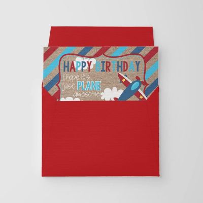 AmandaCreation Plane Awesome Greeting Card 2pc. Image 1