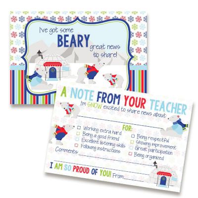 AmandaCreation Polar Bear Teacher Mail for Students 30pc. Image 1