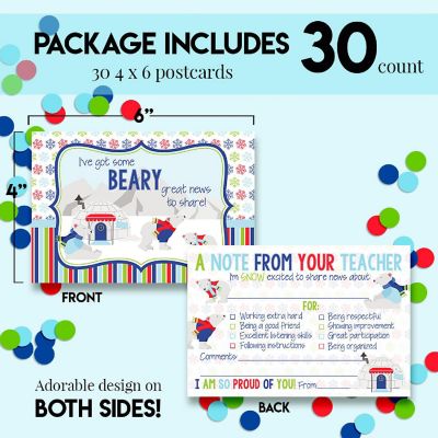 AmandaCreation Polar Bear Teacher Mail for Students 30pc. Image 2