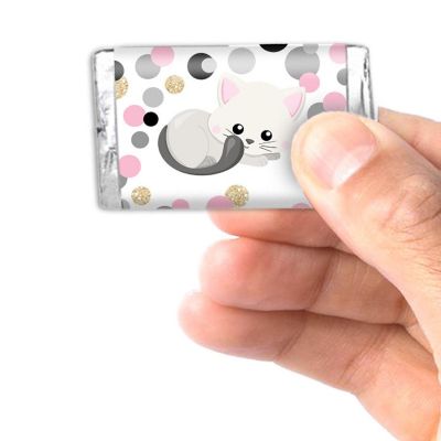 AmandaCreation Polka Dot Kitty Mini Candybar Wrappers 45pcs. Image 3