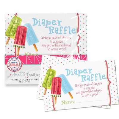 AmandaCreation Popsicle Diaper Raffle Tickets 20pc. Image 1