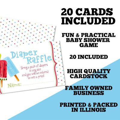 AmandaCreation Popsicle Diaper Raffle Tickets 20pc. Image 1
