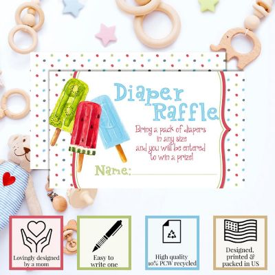 AmandaCreation Popsicle Diaper Raffle Tickets 20pc. Image 2