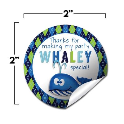 AmandaCreation Preppy Whale Envelope Seals 40pc. Image 1