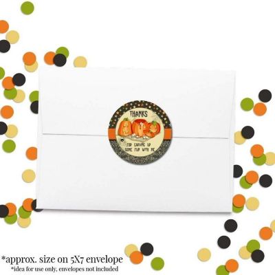 AmandaCreation Pumpkin Carving Envelope Seals 40pc. Image 1