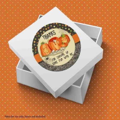 AmandaCreation Pumpkin Carving Envelope Seals 40pc. Image 3