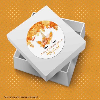 AmandaCreation Pumpkin Unicorn Envelope Seals 40pc. Image 2