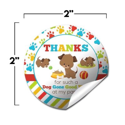 AmandaCreation Puppy Dog Envelope Seals 40pc. Image 1