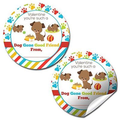 AmandaCreation Puppy Paw Envelope Seals 40pc. Image 1