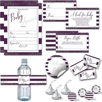 AmandaCreation Purple &amp; Silver Party Bundle 381pc. Image 1