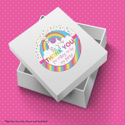 AmandaCreation Rainbow Llama Envelope Seals 40pc. Image 2