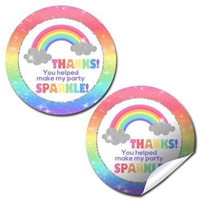 AmandaCreation Rainbow Sparkle Envelope Seals 40pcs. Image 1