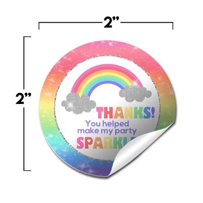 AmandaCreation Rainbow Sparkle Envelope Seals 40pcs. Image 1