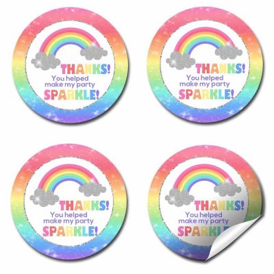 AmandaCreation Rainbow Sparkle Envelope Seals 40pcs. Image 2